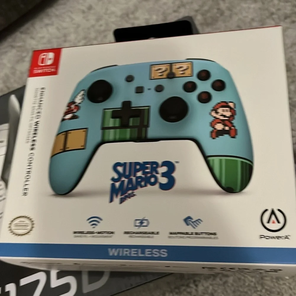 NWB PowerA Enhanced Wireless Controller for Nintendo Switch -Super Mario Bros. 3